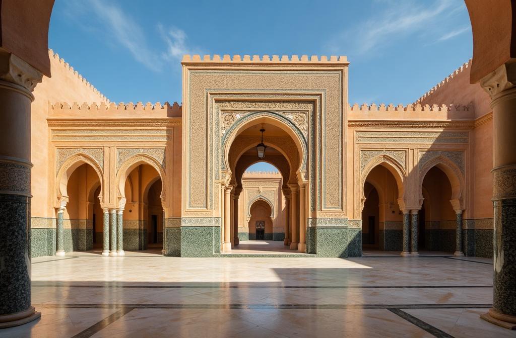 The monumental Bab Mansour gate of Meknes