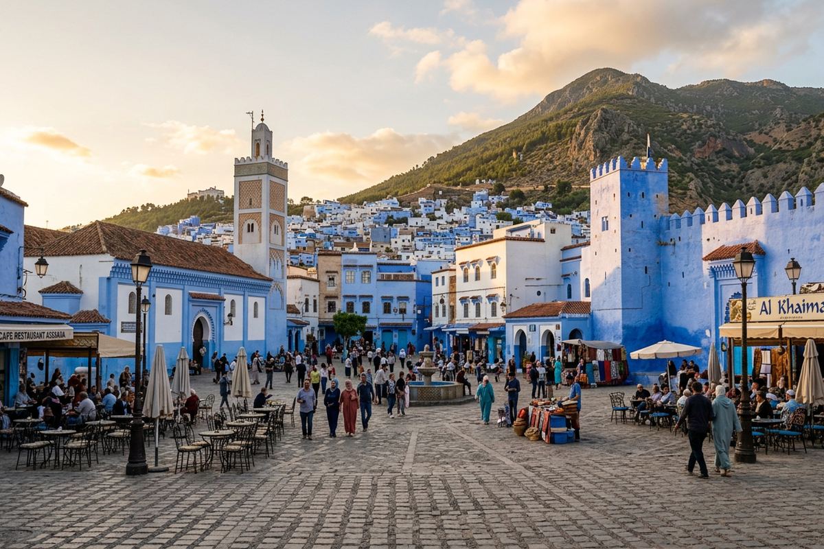 Plaza Uta el-Hammam — Guide to Chefchaouen: The Blue Pearl of Morocco